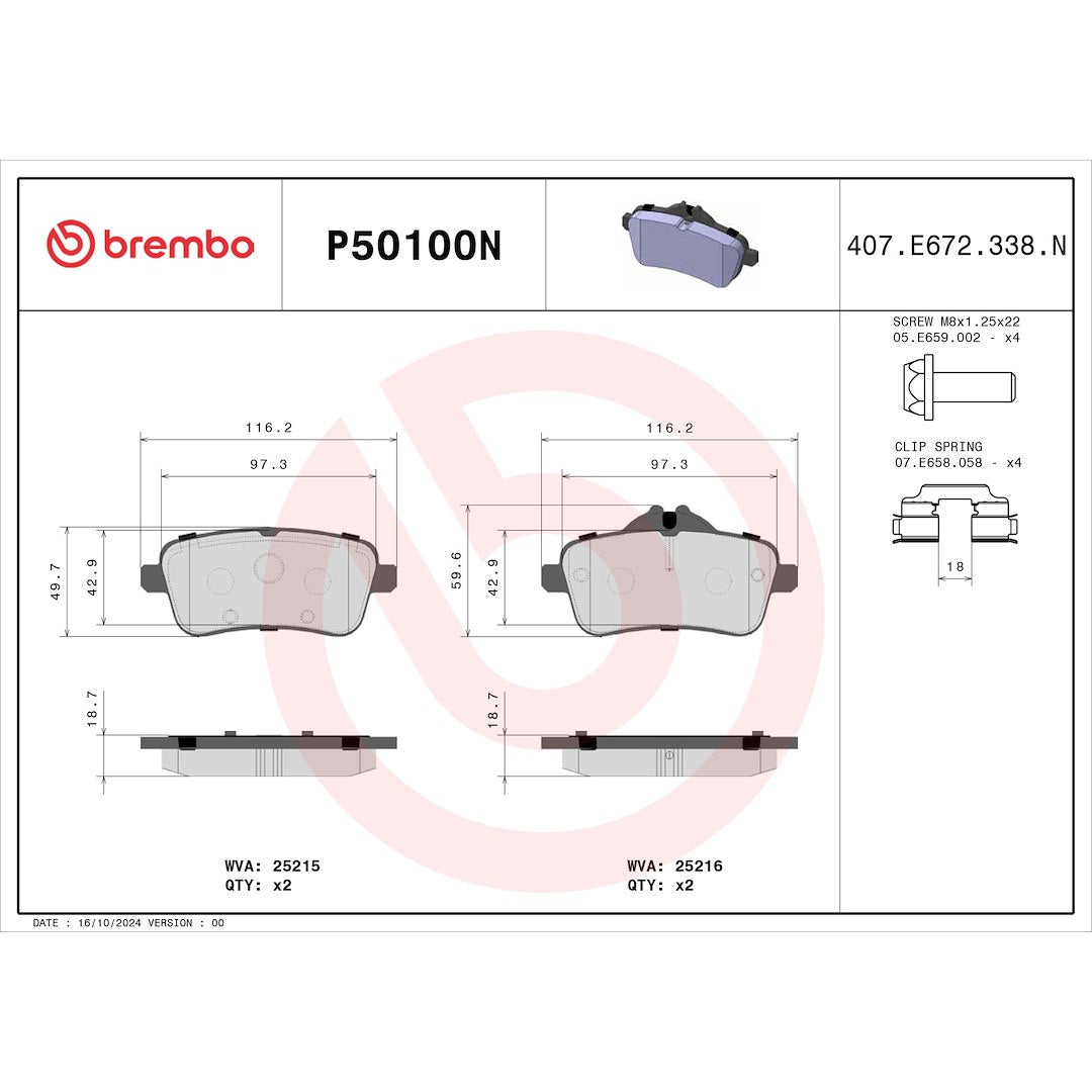 Brembo P50100n Brake Pad||p50100n_Drw.Jpg||87||brmp50100n||1753557