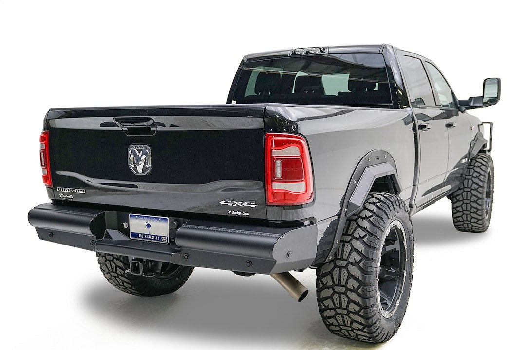Product of Fab Fours DR19-U4450-1 Black Steel Elite Steel Matte Powder Coated Bumper 