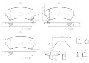 Product of Brembo P49039N Brake Pad - Set Of 4 