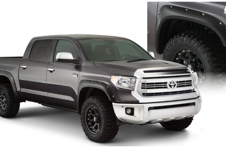 Product of Bushwacker 30918-02 Pocket Style/ Exposed Fasteners Black Fender Flare - Set Of 4 