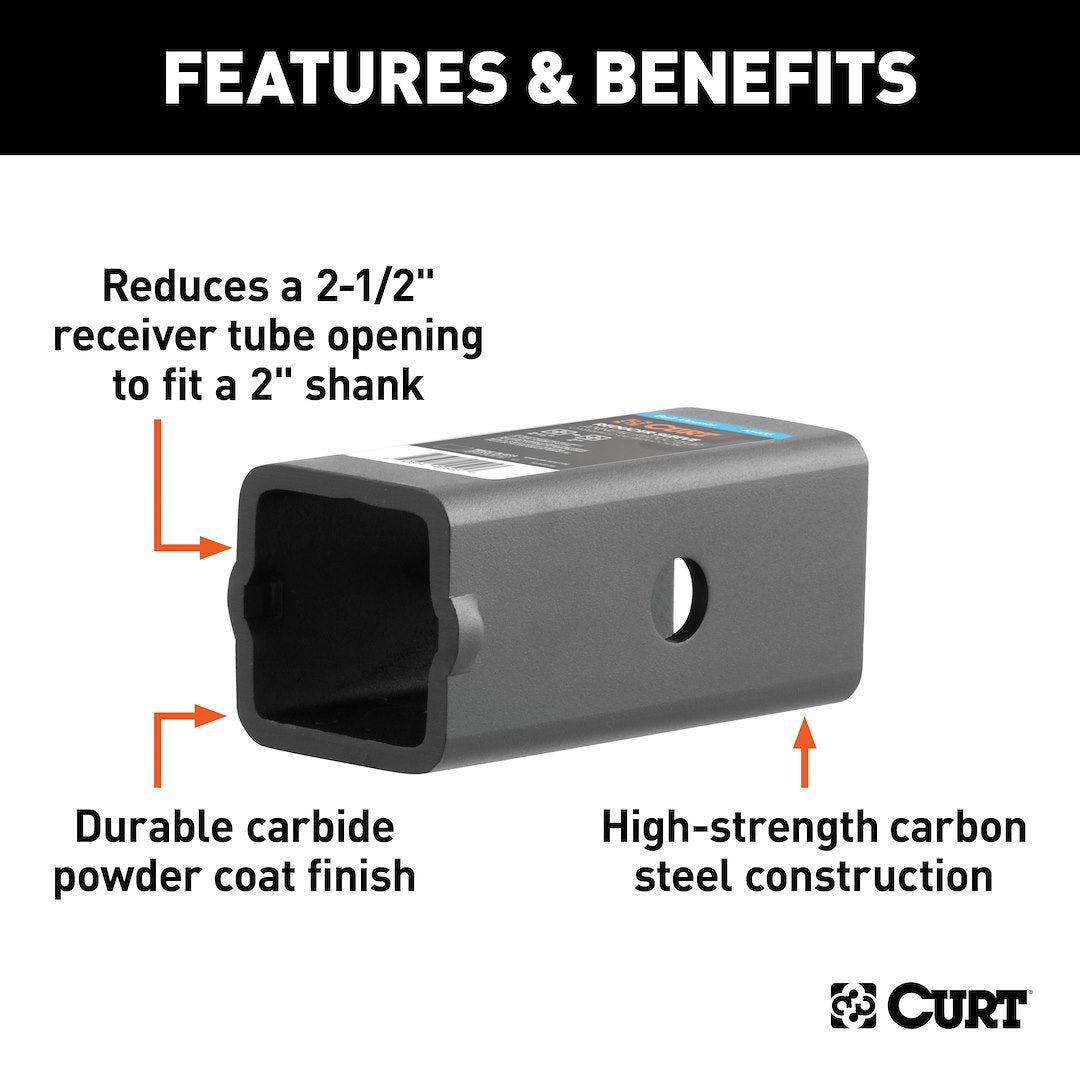 Curt 45405 Trailer Hitch Receiver Tube Adapter||45405_3008x1990_Fa.Jpg||86||c9345405||1325877