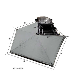 Product of Overland Vehicle Systems 19679907 SUV/Pickup Overlanding Manual Awning , Gray Solid 