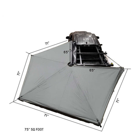 Product of Overland Vehicle Systems 19679907 SUV/Pickup Overlanding Manual Awning , Gray Solid 