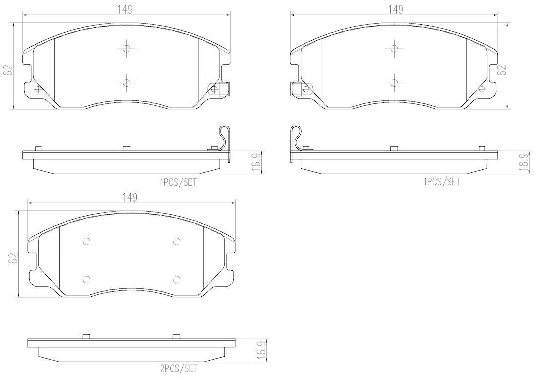 Product of Brembo P10003N Brake Pad - Set Of 4 