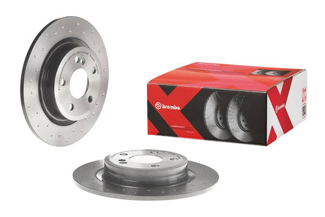 Product of Brembo 08B3484XC02 Xtra Solid Cross Drilled 1 Piece Brake Rotor 