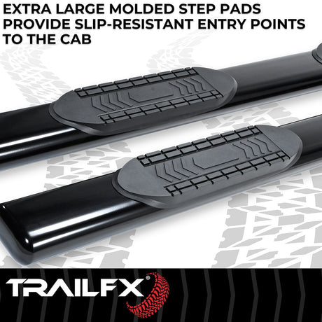 Product of TrailFX A8223B TFX 6" Oval Straight Side Bars Nerf Bar With Surface Steps 