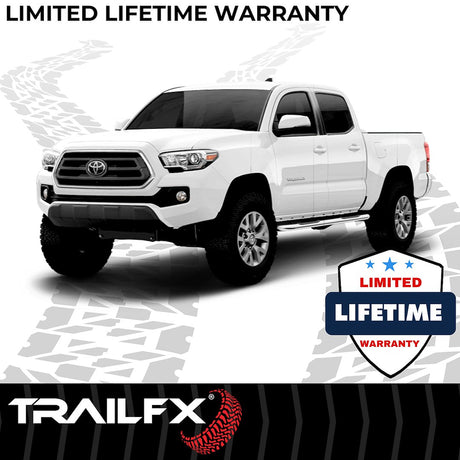 Product of TrailFX A0068S TFX Round Tube Side Steps Nerf Bar With Surface Steps 