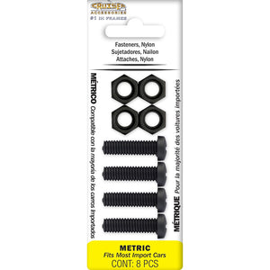 Cruiser 80150 License Plate Mounting Hardware||80150_P01-Fasteners_Metric-Nylon_Black-Inpack.Jpg||86||c3480150||1090388