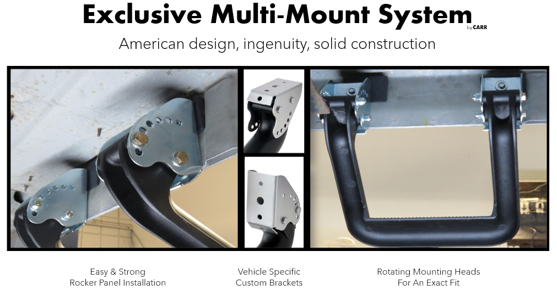 Product of Carr 114031 Black Powder Coated Aluminum Truck Step