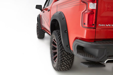 Product of Bushwacker 40909-34 Pocket Style/ Exposed Fasteners Black Fender Flare - Set Of 4 