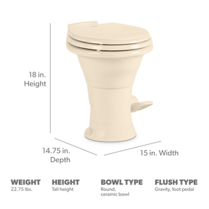 Product of Dometic 302310083 Permanent Full Bowl Flush Toilet , 18 Inch 