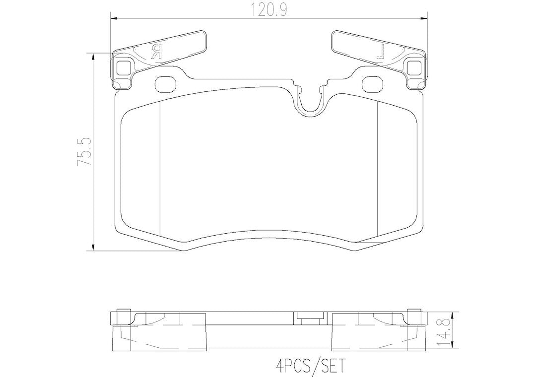 Product of Brembo P06068N Brake Pad - Set Of 4 