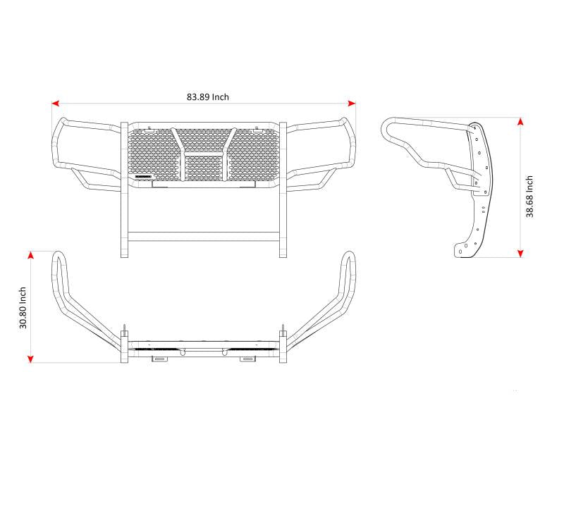Black Horse Offroad Ru-Totu22-B Grille Guard||ru-Totu22-B_5.Jpeg||89||blkrutotu22b||1788906