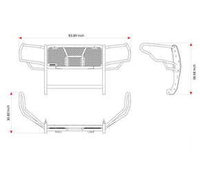 Black Horse Offroad Ru-Totu22-B Grille Guard||ru-Totu22-B_5.Jpeg||89||blkrutotu22b||1788906