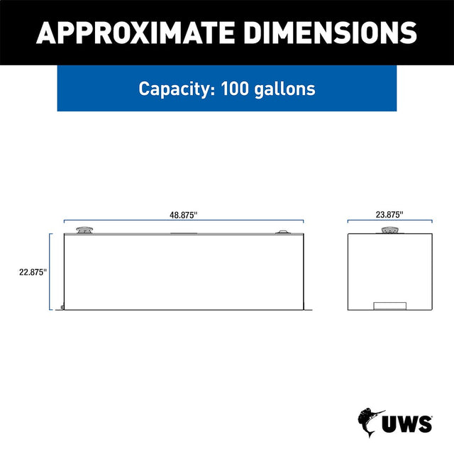 Product of UWS ST-100-RT-MB Diesel Liquid Transfer Tank 100 Gallon Rectangular 