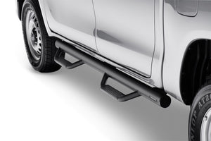 Product of N-Fab T1580CC-TX Black Matte Textured Powder Coated Round Nerf Bar - Truck Wheel To Wheel 
