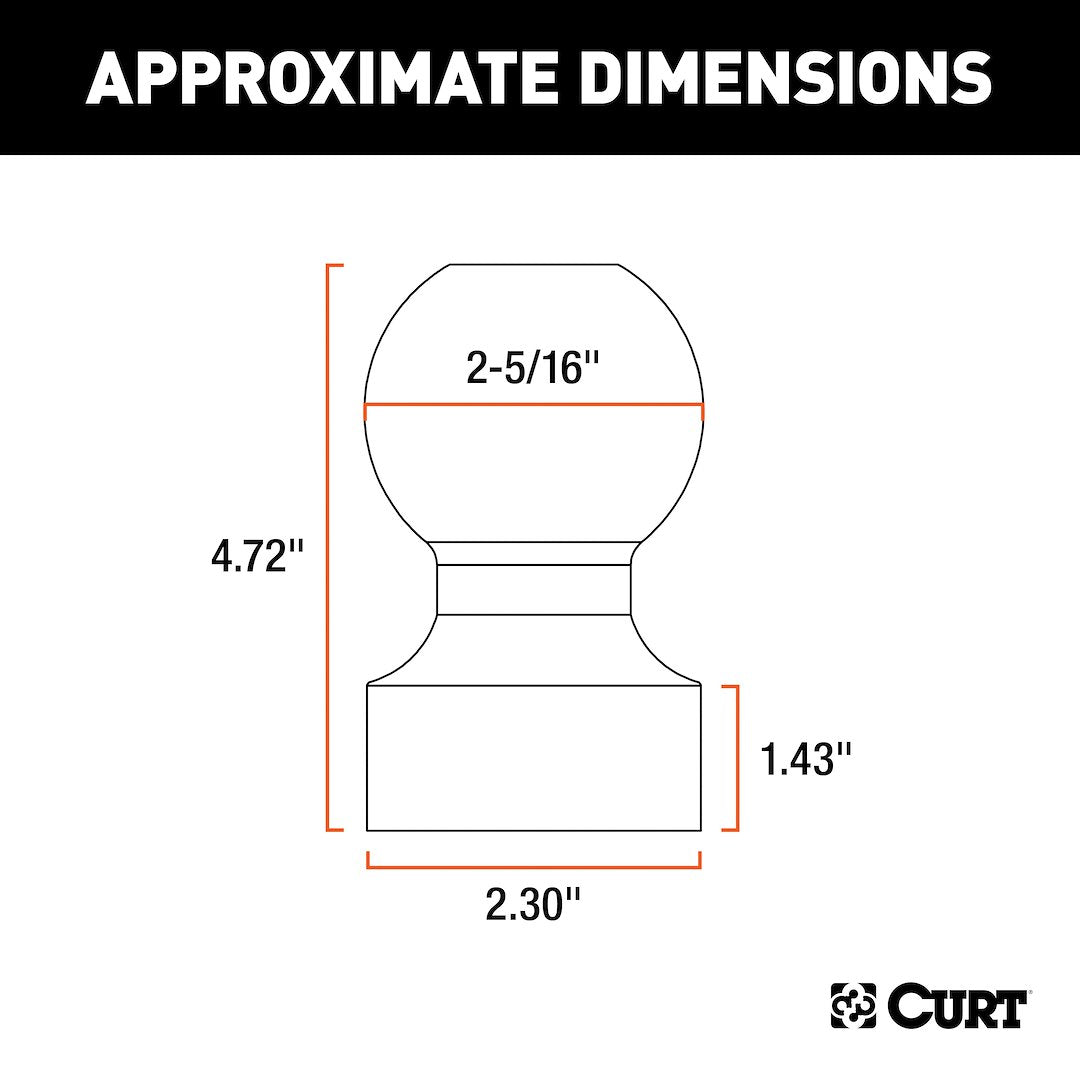 Curt 40094 Gooseneck Trailer Hitch Ball||40094_3008x1990_Ca.Jpg||87||c9340094||954181