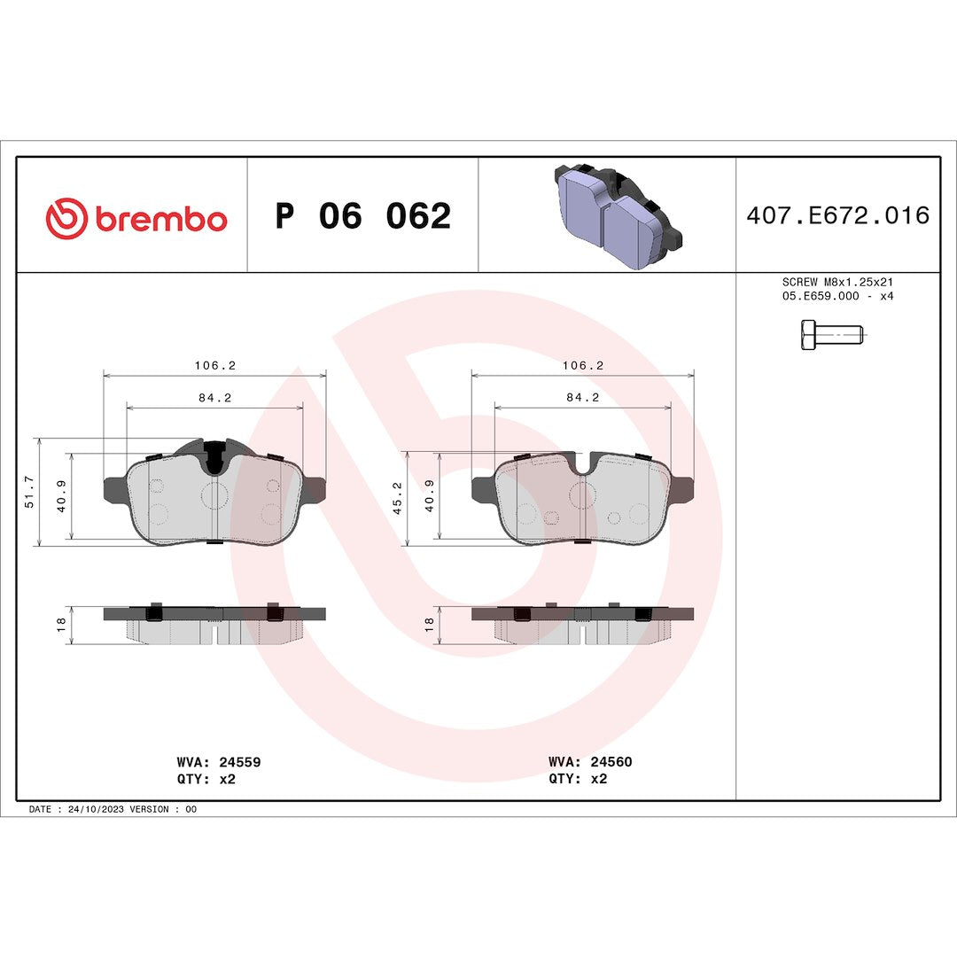 Brembo P06062 Brake Pad||p06062_Drw.Jpg||89||brmp06062||1752374