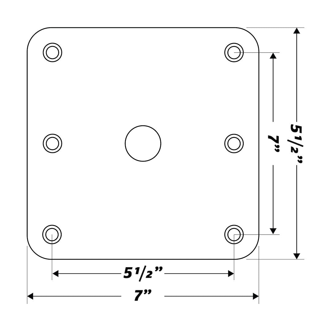 Wise Seating 8wd2000-2 Boat Seat Pedestal Base Plate||8wd2000-2_5.Jpg||90||w7z8wd20002||1710771