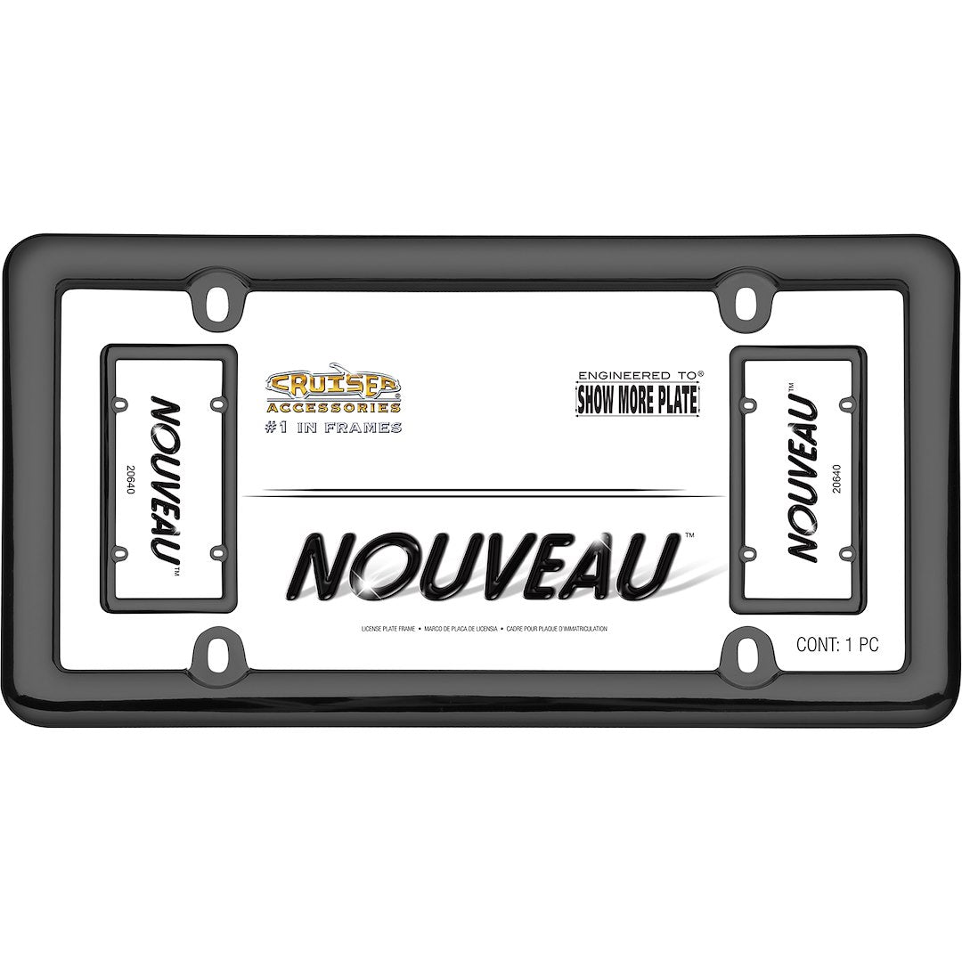 Cruiser 20640 License Plate Frame||20640_P01-Nouveau_Black_Plastic-Inpack.Jpg||86||c3420640||1355969