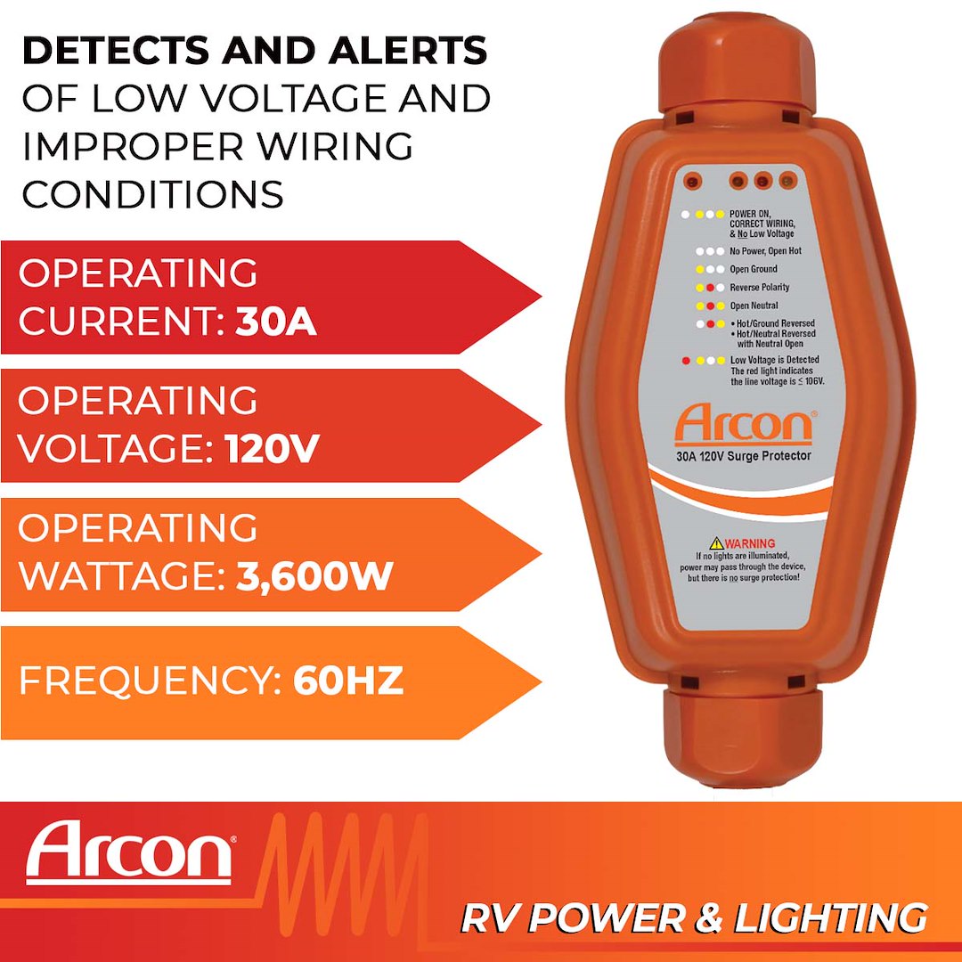 Product of Arcon 19658 120 Volt 30 Amp Surge Protector 