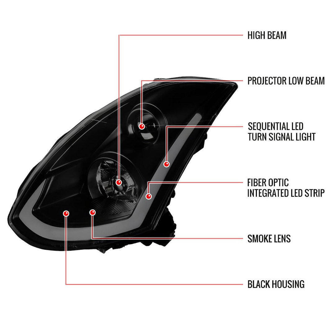 Spec-D Tuning Lhp-G35032sm-Sq-Rs Headlight Assembly||lhp-G35032sm-Sq-Rs_8.Jpg||93||sdt5032smsqrs||1745074