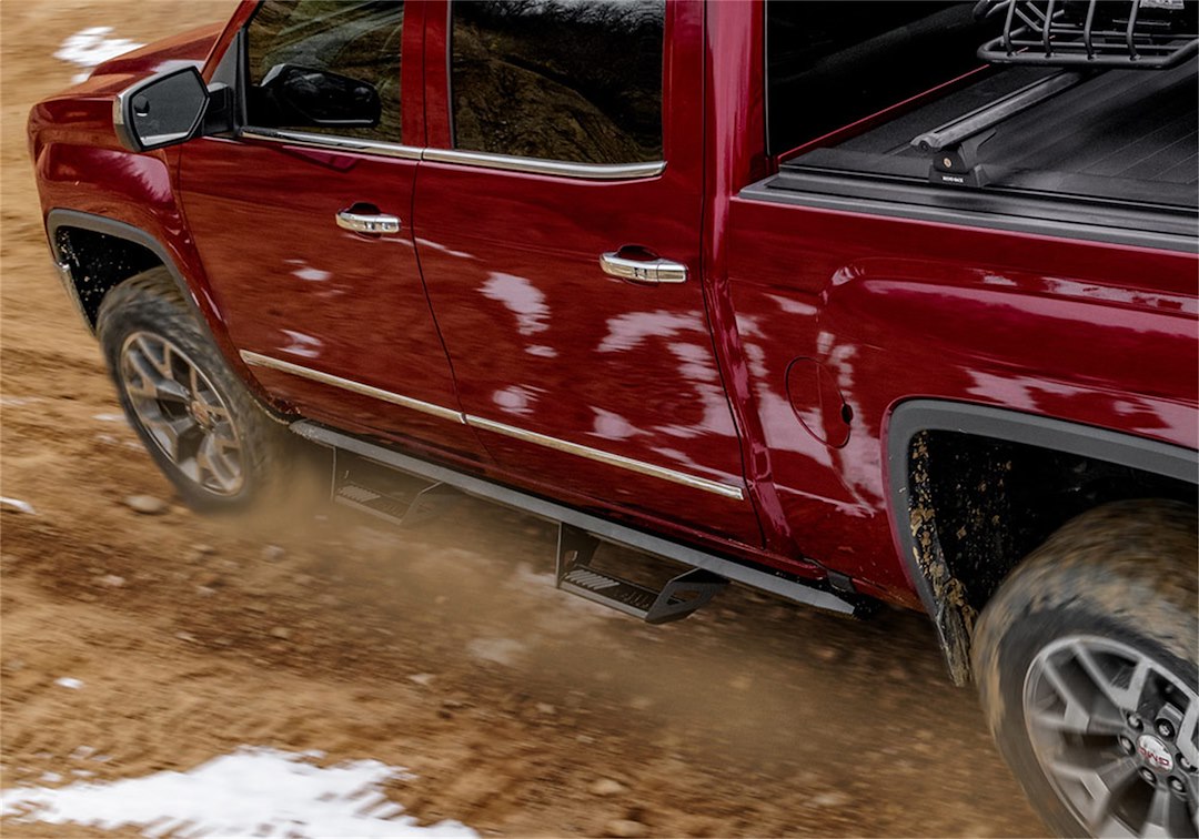 Product of N-Fab PRT0784CC-TX Predator Pro Nerf Bar With Drop Down Steps 