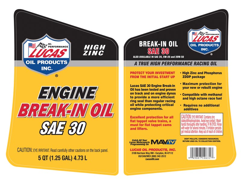 Lucas Oil 10631 Break-In Oil||10631_1.Jpg||86||l4410631||938875