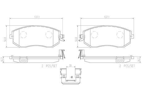 Product of Brembo P78021N Brake Pad - Set Of 4 