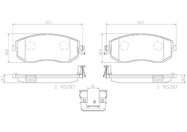 Product of Brembo P78021N Brake Pad - Set Of 4 