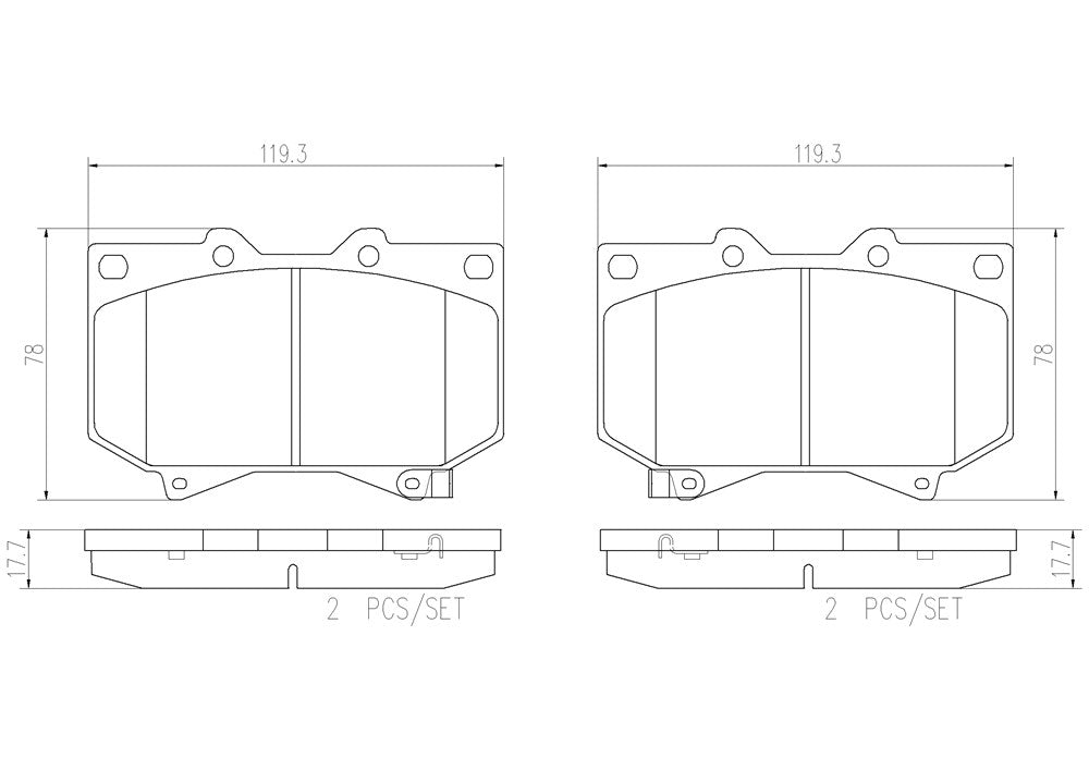 Product of Brembo P83118N Brake Pad - Set Of 4 