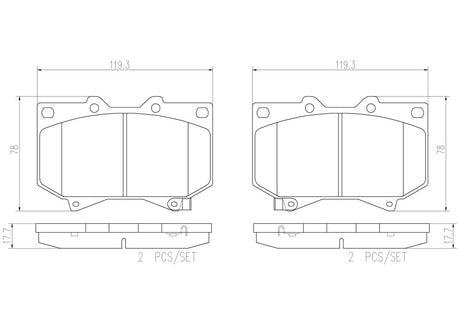 Product of Brembo P83118N Brake Pad - Set Of 4 