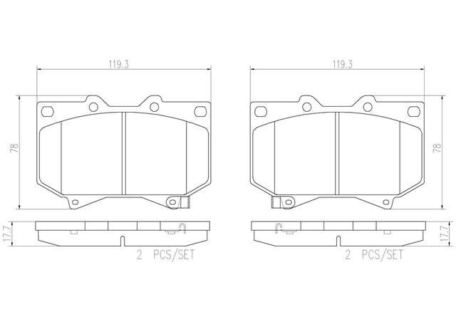 Product of Brembo P83118N Brake Pad - Set Of 4 