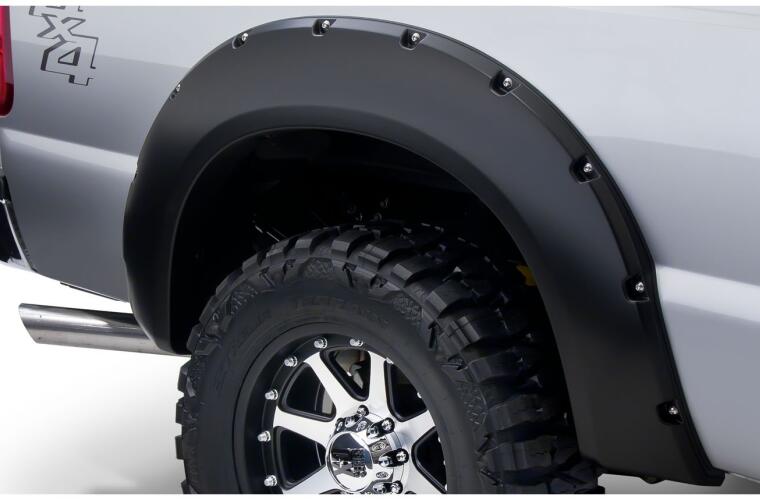 Product of Bushwacker 20914-02 Pocket Style/ Exposed Fasteners Black Fender Flare - Set Of 4 