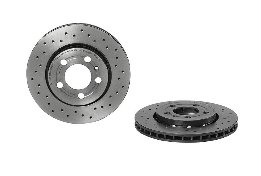 Product of Brembo 09A6521XC02 Xtra Vented Cross Drilled 1 Piece Brake Rotor 