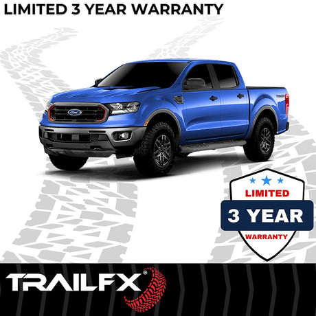 Product of TrailFX A7091B TFX 5" Oval Bent Side Bars Nerf Bar With Surface Steps 