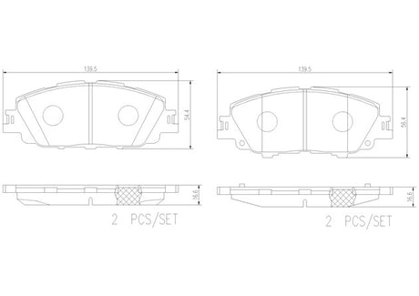 Product of Brembo P83175N Brake Pad - Set Of 4 