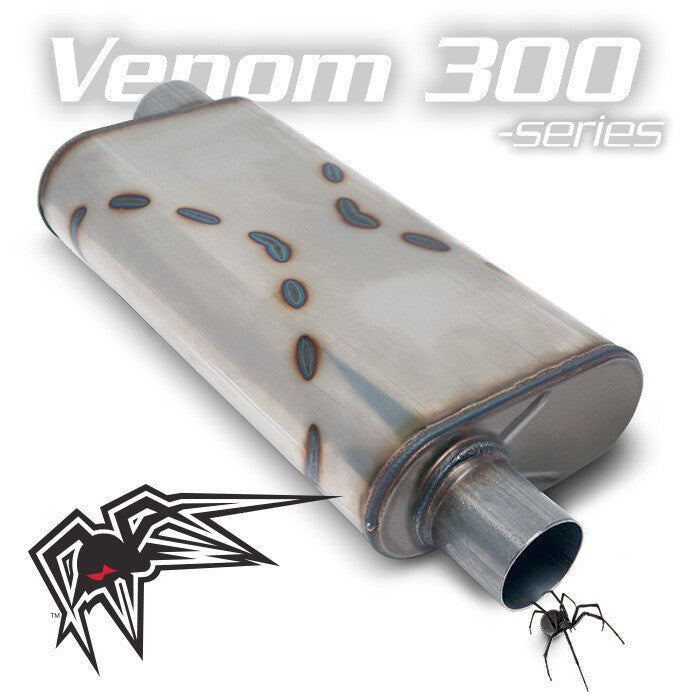Product of Black Widow Exhaust BWOOV3-33 Venom 300-Series Stainless Steel Exhaust Muffler 