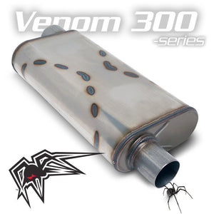 Product of Black Widow Exhaust BWOOV3-33 Venom 300-Series Stainless Steel Exhaust Muffler 