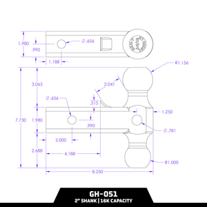 Gen-Y Hitch Gh-051 Trailer Hitch Ball Mount||gh-051-Spec.Png||87||gyhgh051||1772026
