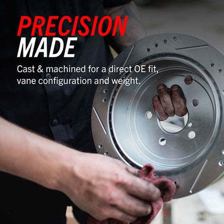 Product of Power Stop JBR1309XPR Evolution TRU-CAST ™ Drilled And Slotted Brake Rotor 
