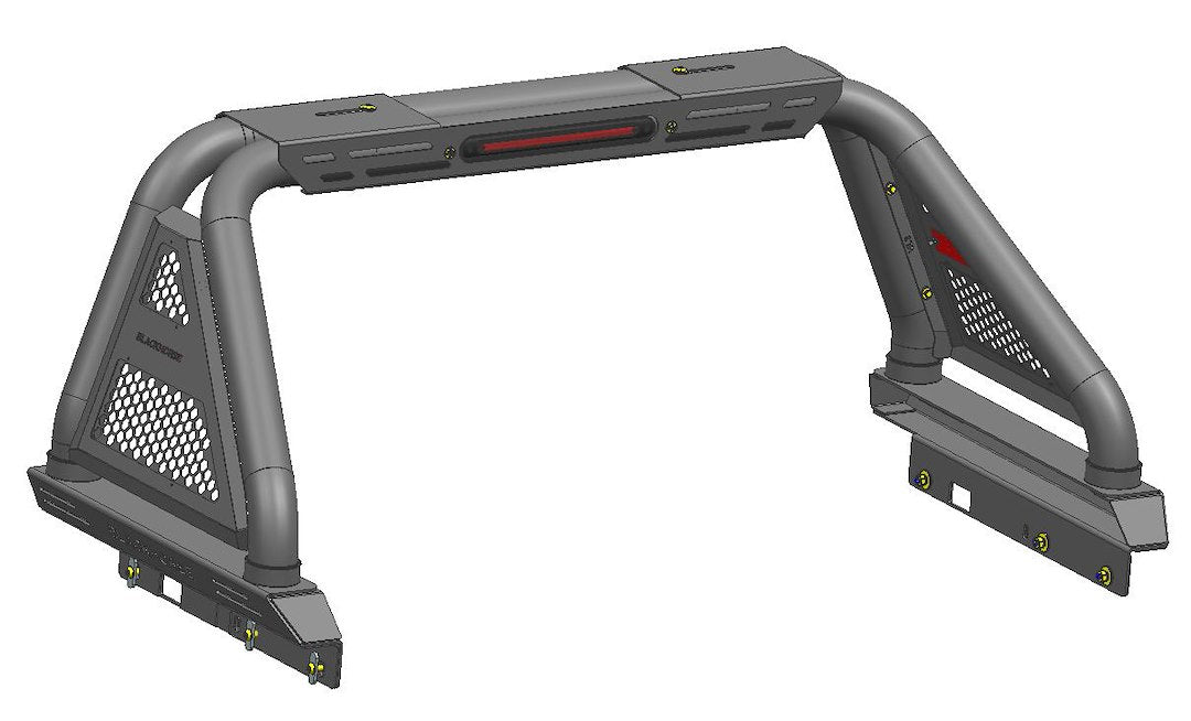 Product of Black Horse Offroad RB09MT Tubular Powder Coated Steel Truck Bed Bar 