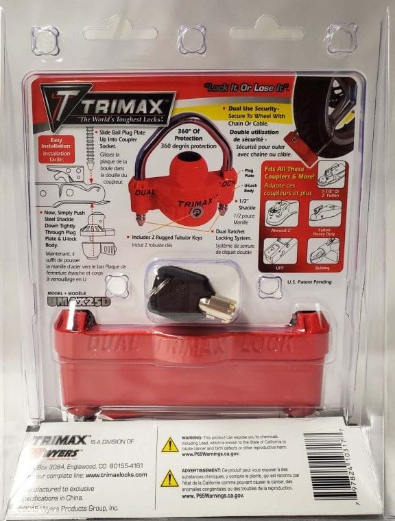 Product of Trimax Locks Umax25d Trailer Coupler Lock
