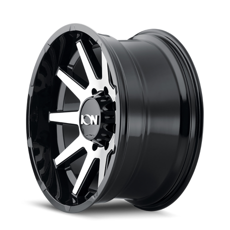 Ion Wheels 143-2181bm Wheel||series 143_Gloss Black With Machined Face_8 Lug_1.Png||86||wghc000003117||2125797