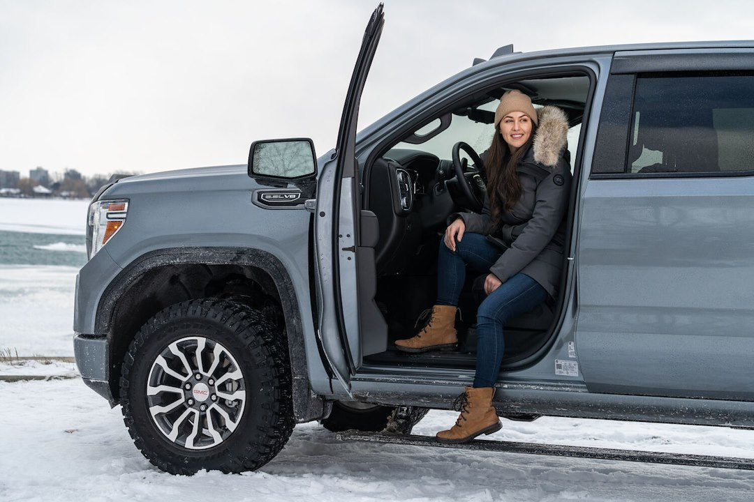 Amp Research 76254-01a Running Board||amp-Powerstep-2020-Gmc-Sierra-Gray-Lifestyle-Winter-02.Jpg||92||amp7625401a||1672885