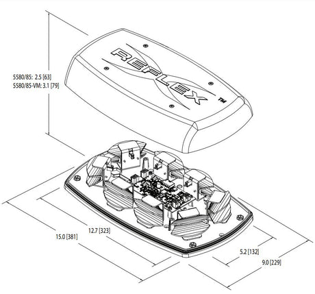 Ecco Electronic 5585cab Warning Light||5585cab_1.Jpg||86||e515585cab||1512258