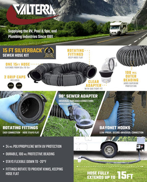 Product of Valterra D04-0650 15 Feet Gray Sewer Hose Yes 