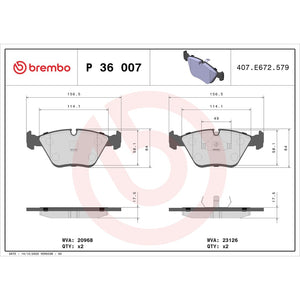 Brembo P36007 Brake Pad||p36007_Drw.Jpg||88||brmp36007||1753042