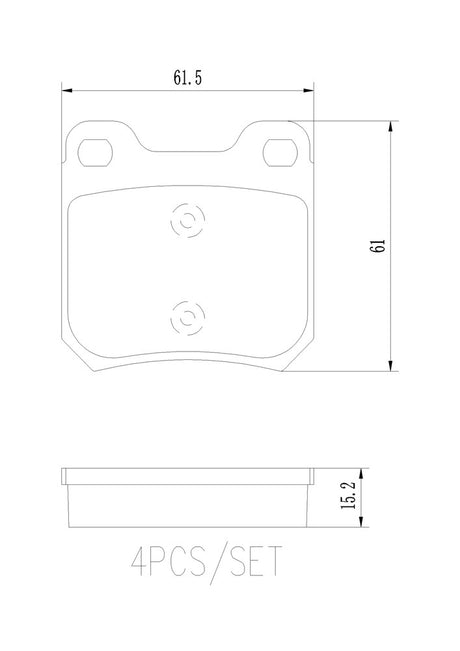 Product of Brembo P59014N Brake Pad - Set Of 4 
