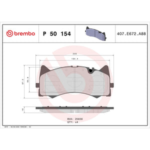Brembo P50154 Brake Pad||p50154_Drw.Jpg||88||brmp50154||1755027